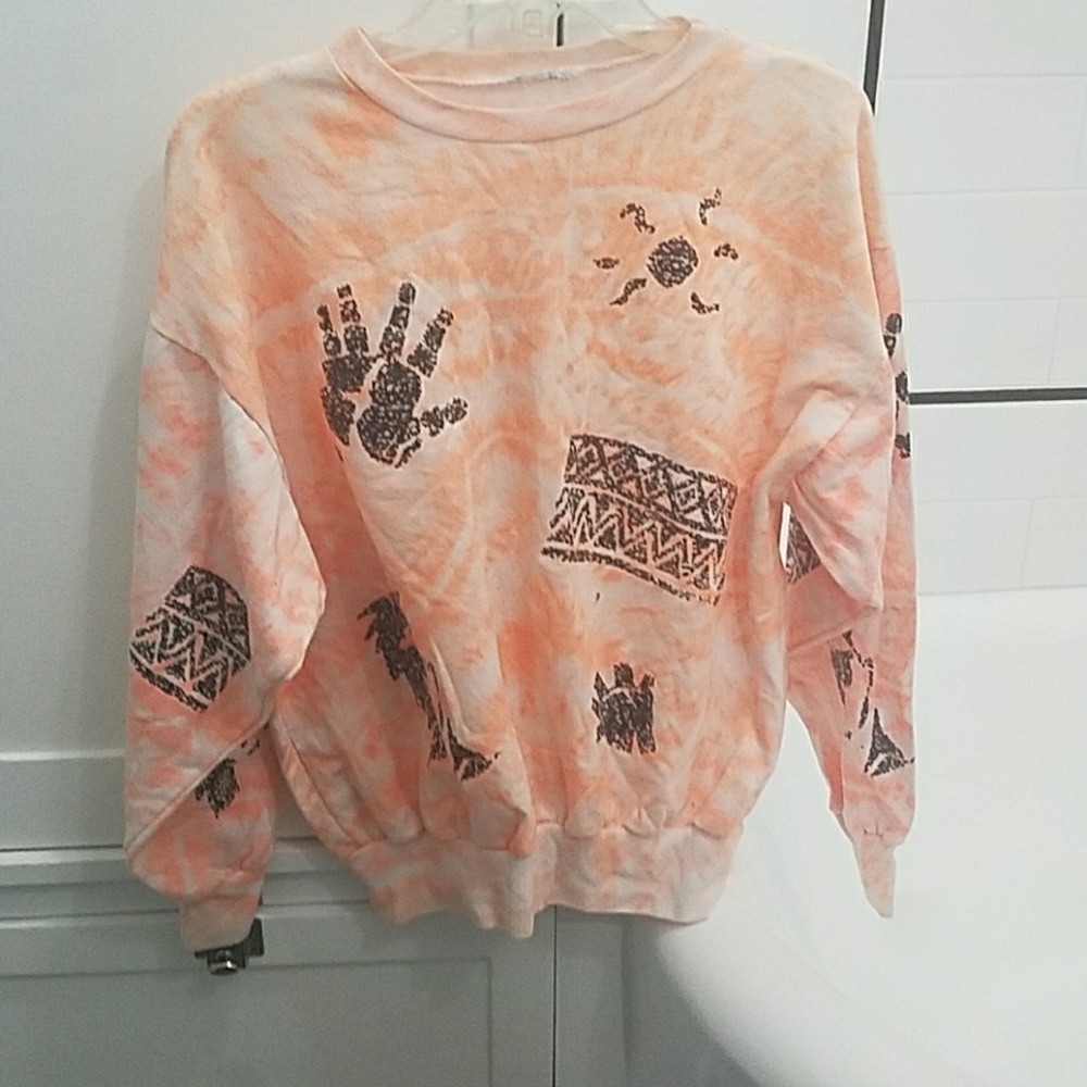 vintage tie-dye crew neck